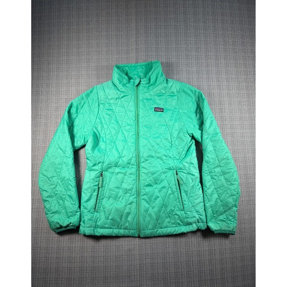 Patagonia Other - Patagonia Worn Wear Primaloft Insulation Nano Puff Jacket Girls XL Green Logo